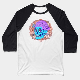 Creative Skull cat creature Baseball T-Shirt